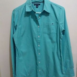 Turquoise Tommy Hilfiger long sleeve